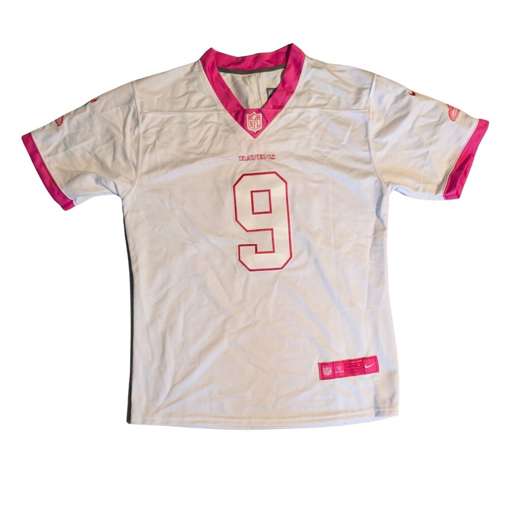 Nike Justin Tucker Ravens Breast Cancer Awareness Womens Jersey Size XL